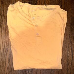 Mango Peach Short Sleeve Henley